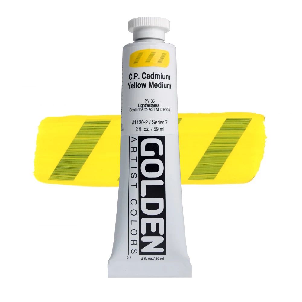GOLDEN アクリリックヘビーボディ 59ml 1130 カドミウムイエローミディアム