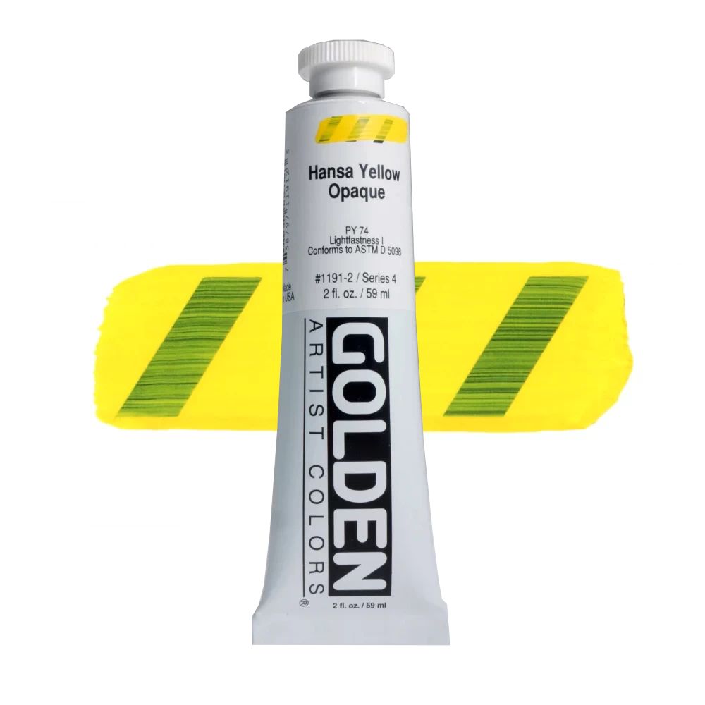 GOLDEN アクリリックヘビーボディ 59ml 1191 ハンザイエローオペーク