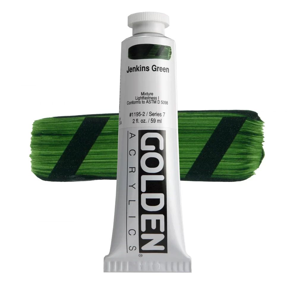 GOLDEN アクリリックヘビーボディ 59ml 1195 ジェンキンスグリーン