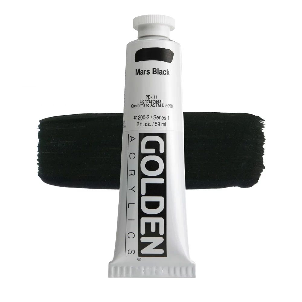 GOLDEN アクリリックヘビーボディ 59ml 1200 マースブラック