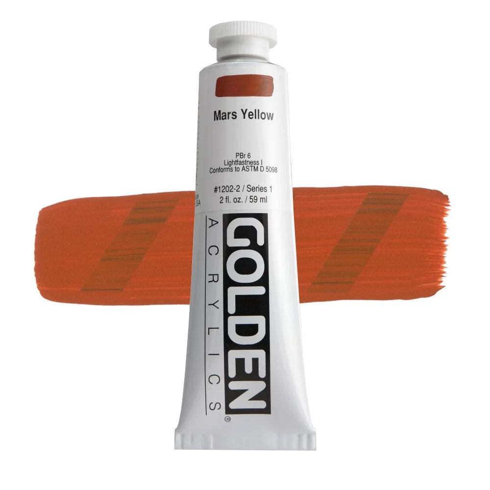 GOLDEN アクリリックヘビーボディ 59ml 1202 マースイエロー