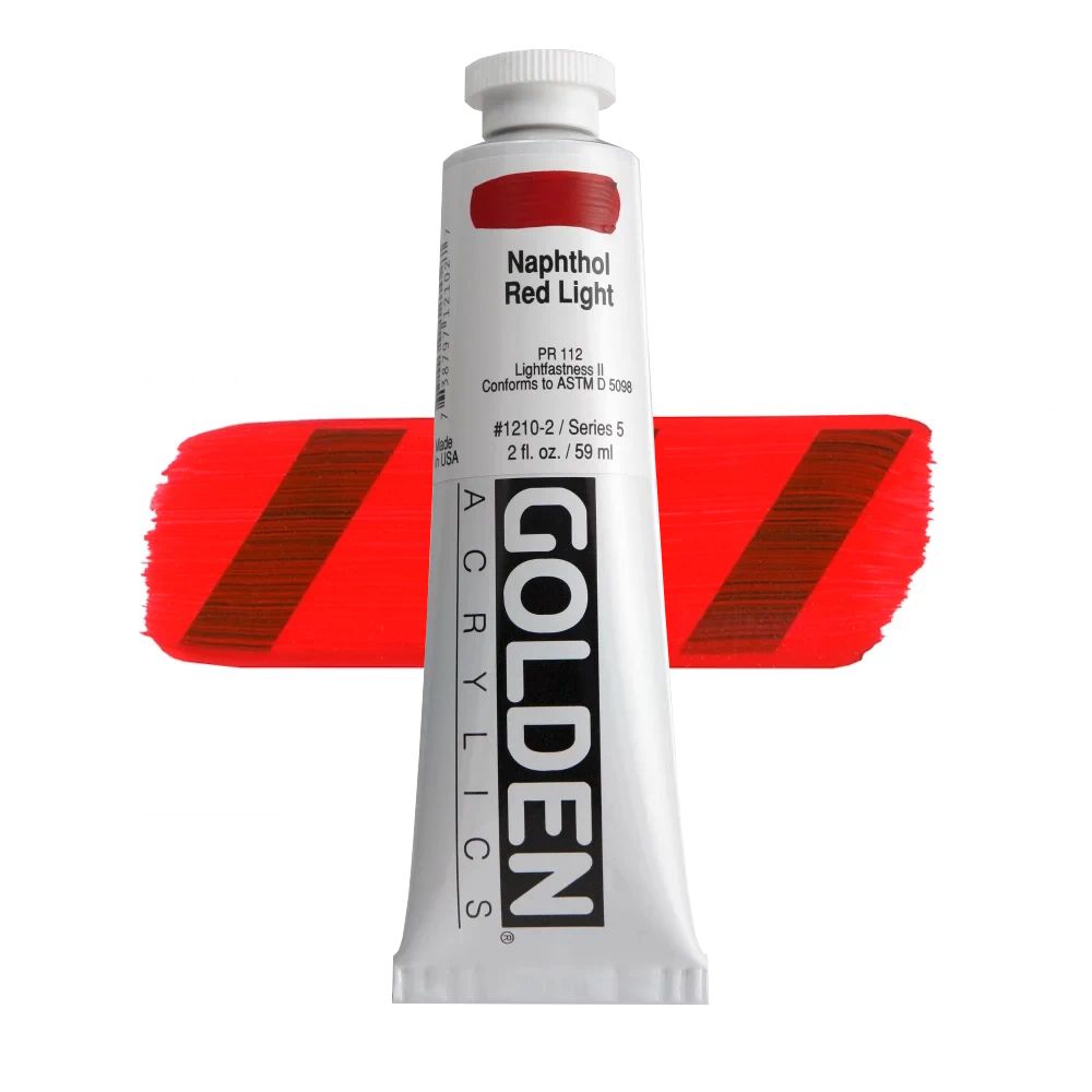 GOLDEN アクリリックヘビーボディ 59ml 1210 ナフトールレッドライト