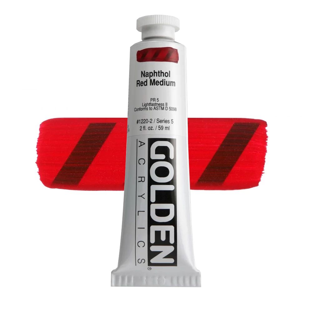 GOLDEN アクリリックヘビーボディ 59ml 1220 ナフトールレッドミディアム
