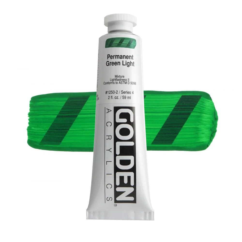 GOLDEN アクリリックヘビーボディ 59ml 1250 パーマネントグリーンライト