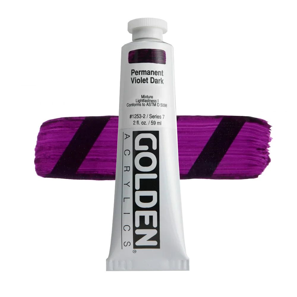 GOLDEN アクリリックヘビーボディ 59ml 1253 パーマネントバイオレットダーク