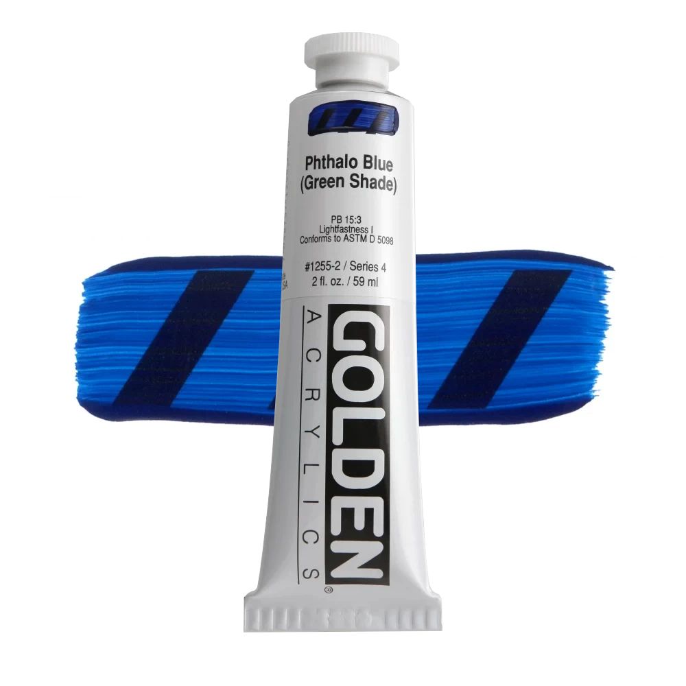 GOLDEN アクリリックヘビーボディ 59ml 1255 フタロブルー(グリーンシェード)