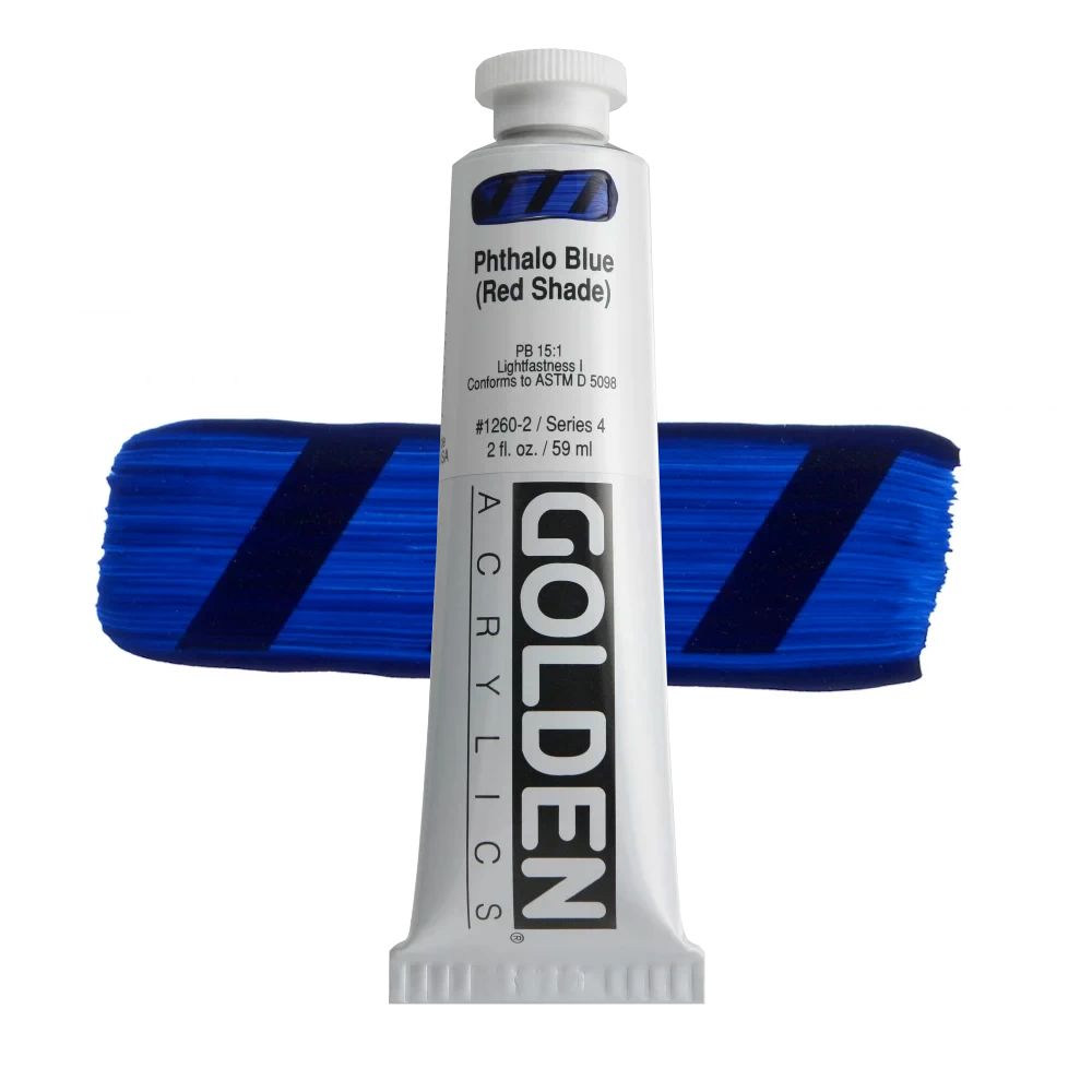 GOLDEN アクリリックヘビーボディ 59ml 1260 フタロブルー(レッドシェード)