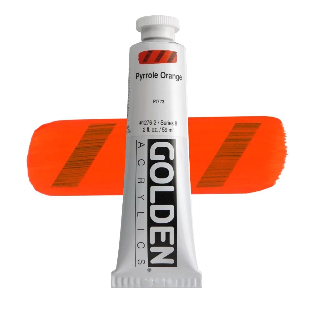 GOLDEN アクリリックヘビーボディ 59ml 1276 ピロールオレンジ