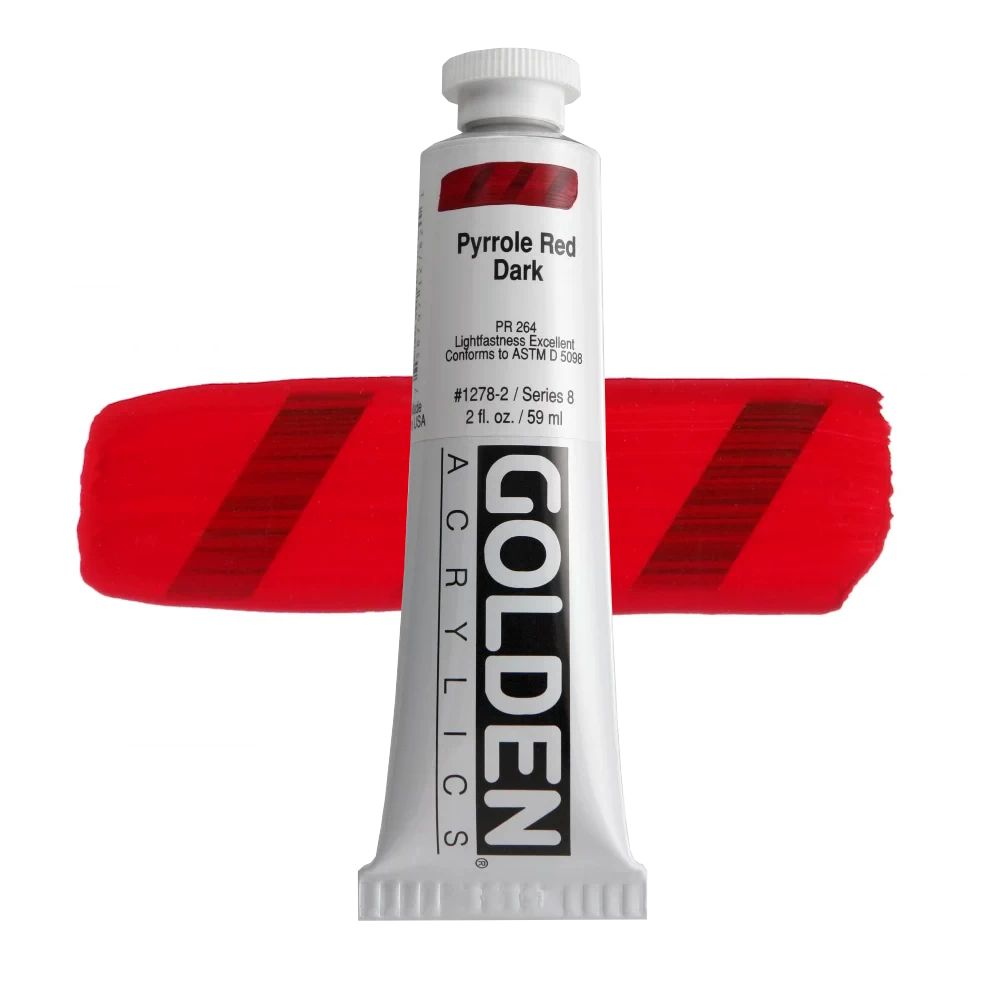 GOLDEN アクリリックヘビーボディ 59ml 1278 ピロールレッドダーク