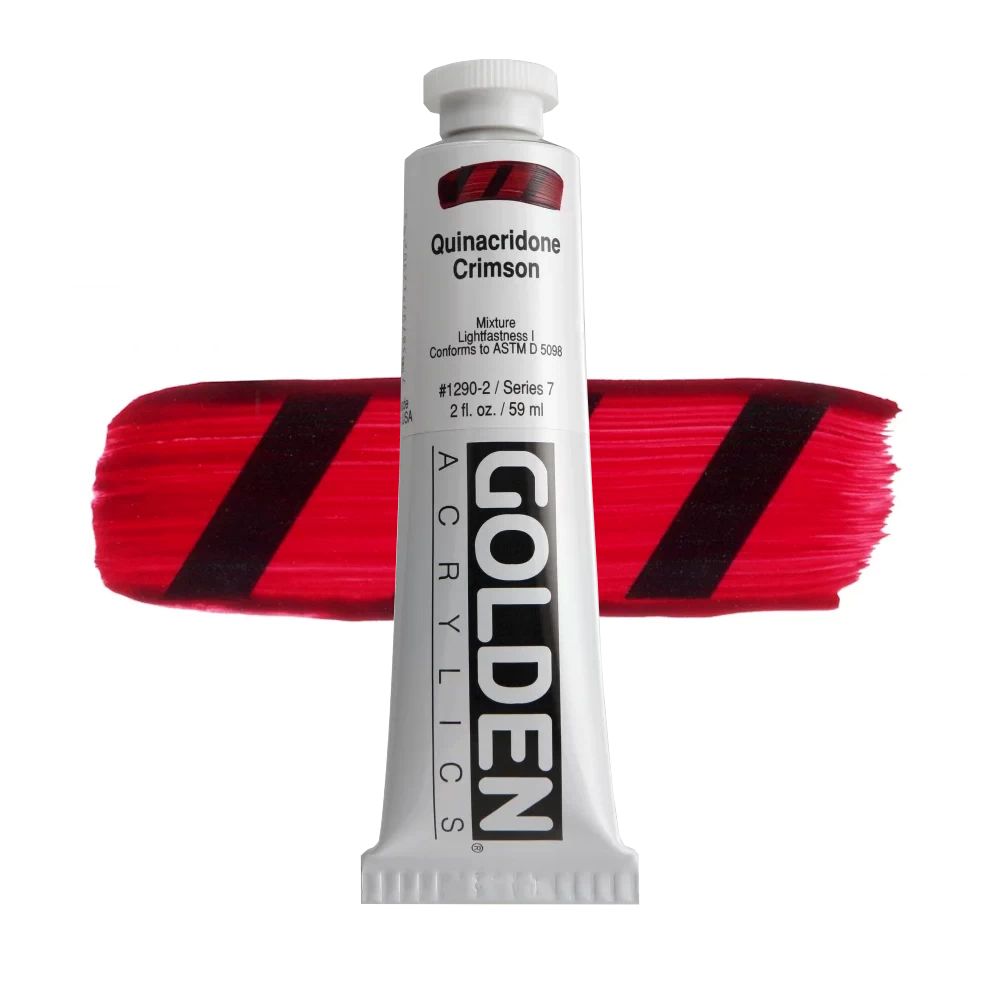 GOLDEN アクリリックヘビーボディ 59ml 1290 キナクリドンクリムソン
