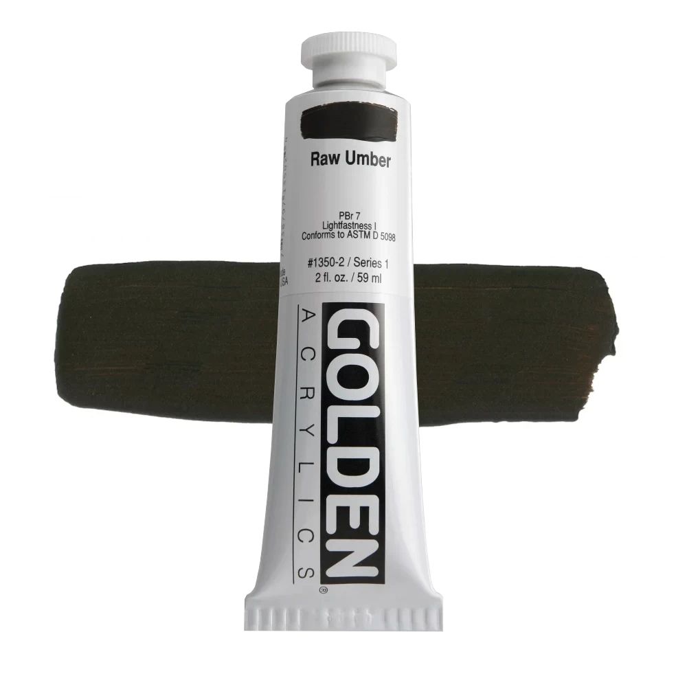 GOLDEN アクリリックヘビーボディ 59ml 1350 ローアンバー