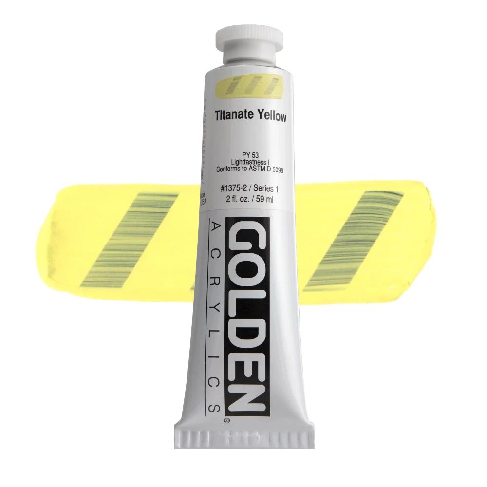 GOLDEN アクリリックヘビーボディ 59ml 1375 チタネイトイエロー