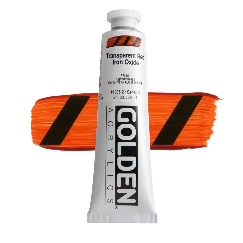 GOLDEN アクリリックヘビーボディ 59ml 1385 TPレッドアイアンオキサイド