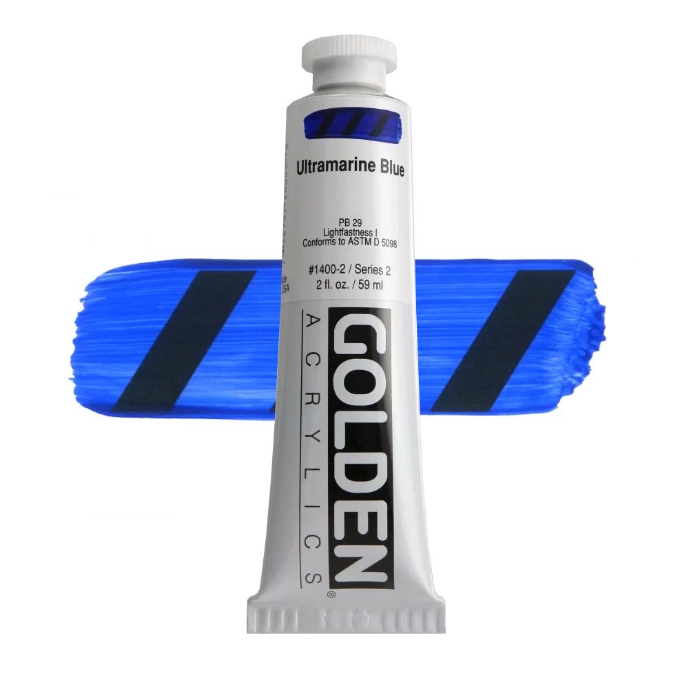 GOLDEN アクリリックヘビーボディ 59ml 1400 ウルトラマリンブルー