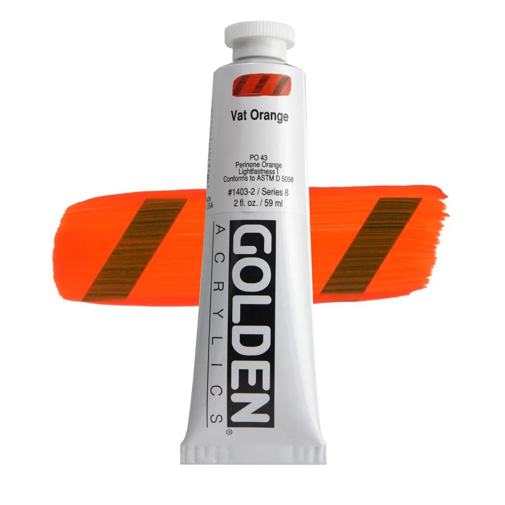 GOLDEN アクリリックヘビーボディ 59ml 1403 バットオレンジ