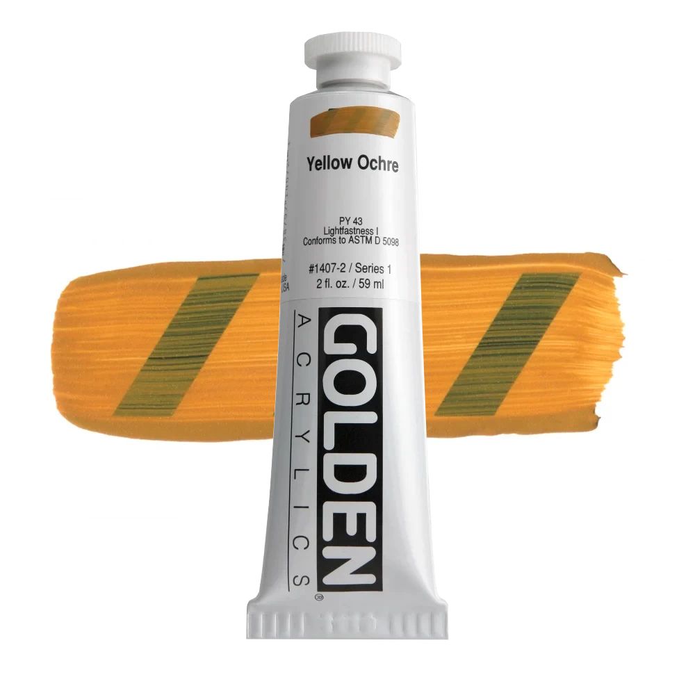 GOLDEN アクリリックヘビーボディ 59ml 1407 イエローオーカー