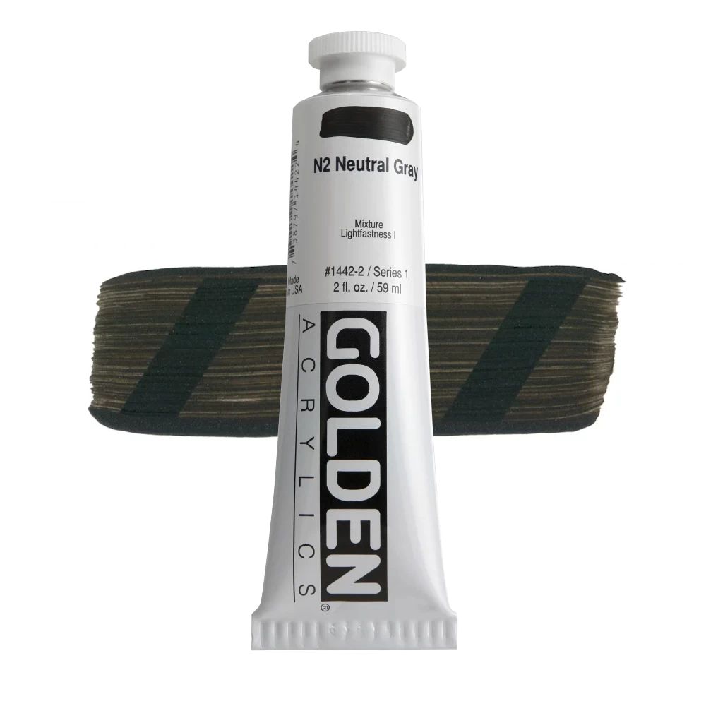 GOLDEN アクリリックヘビーボディ 59ml 1442 ニュートラルグレイN2