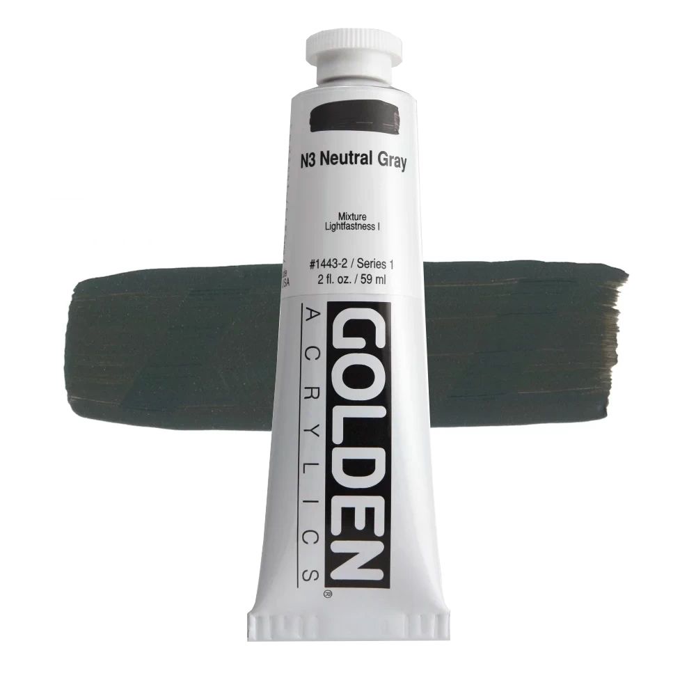 GOLDEN アクリリックヘビーボディ 59ml 1443 ニュートラルグレイN3