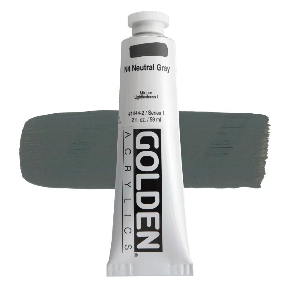 GOLDEN アクリリックヘビーボディ 59ml 1444 ニュートラルグレイN4