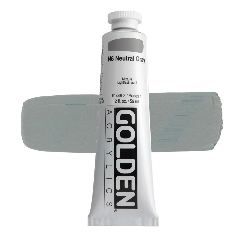 GOLDEN アクリリックヘビーボディ 59ml 1446 ニュートラルグレイN6