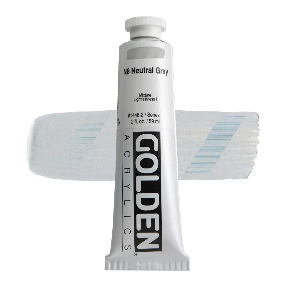 GOLDEN アクリリックヘビーボディ 59ml 1448 ニュートラルグレイN8