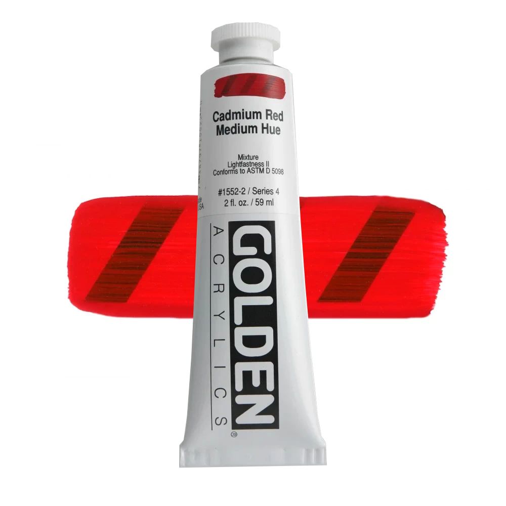 GOLDEN アクリリックヘビーボディ 59ml 1552 カドミウムレッドミディアムヒュー
