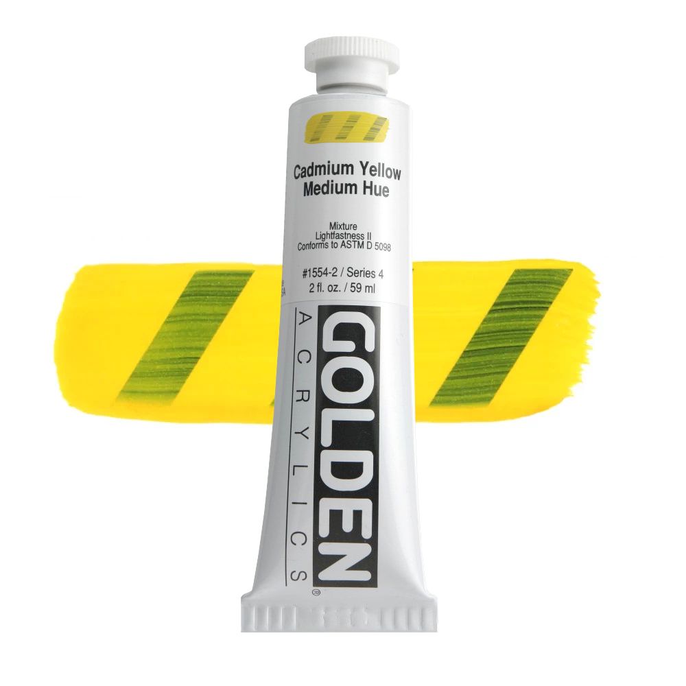 GOLDEN アクリリックヘビーボディ 59ml 1554 カドミウムイエローミディアムヒュー