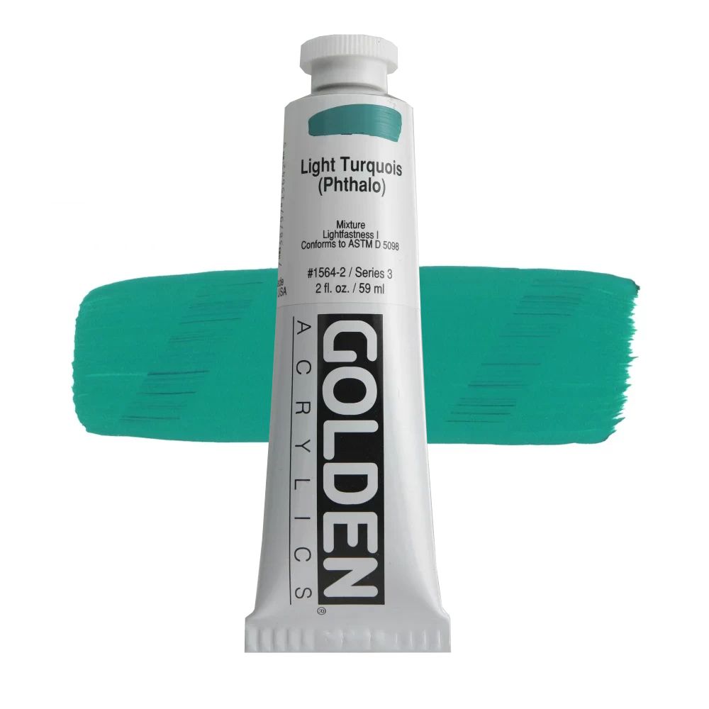 GOLDEN アクリリックヘビーボディ 59ml 1564 ライトターコイズ(フタロ)
