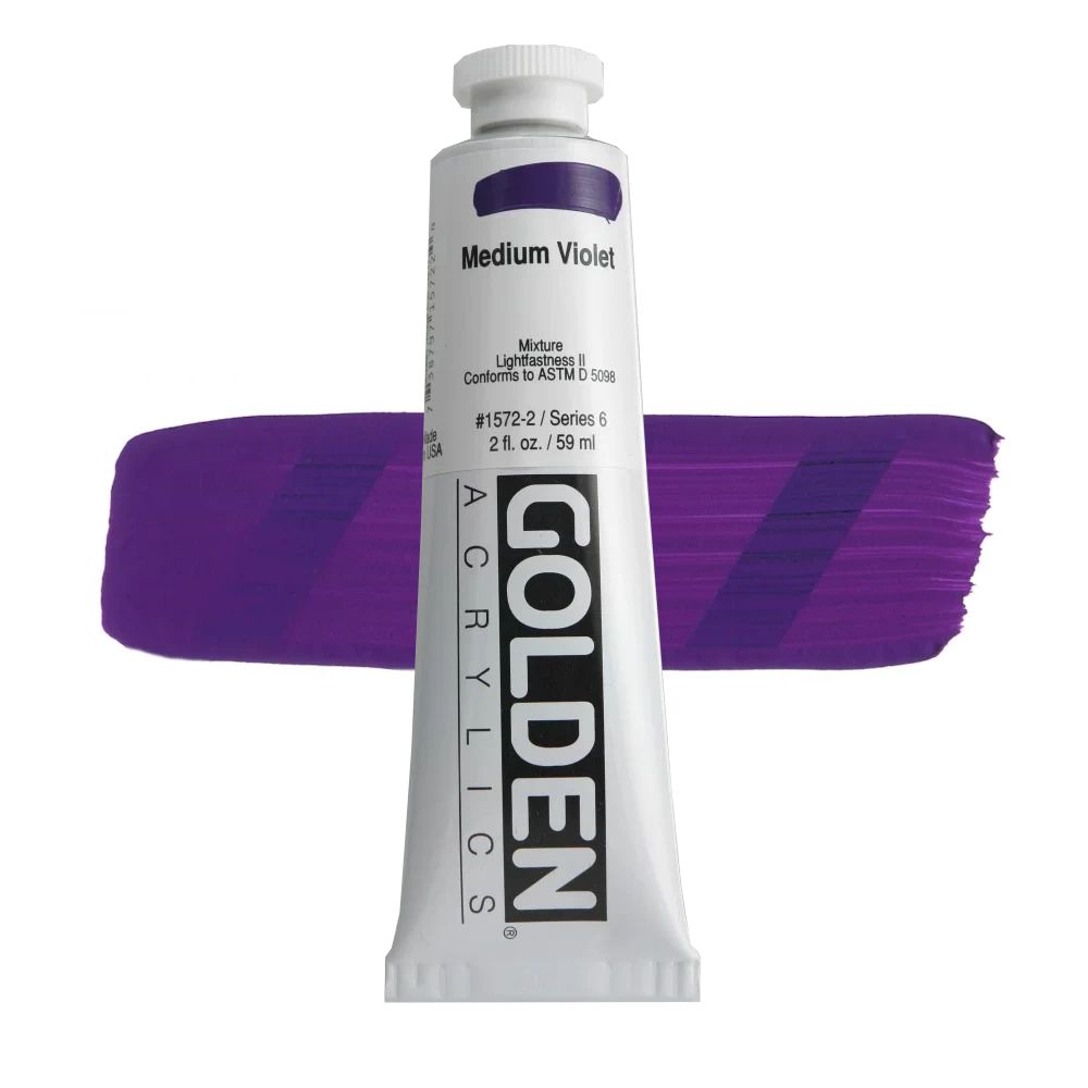 GOLDEN アクリリックヘビーボディ 59ml 1572 ミディアムバイオレット