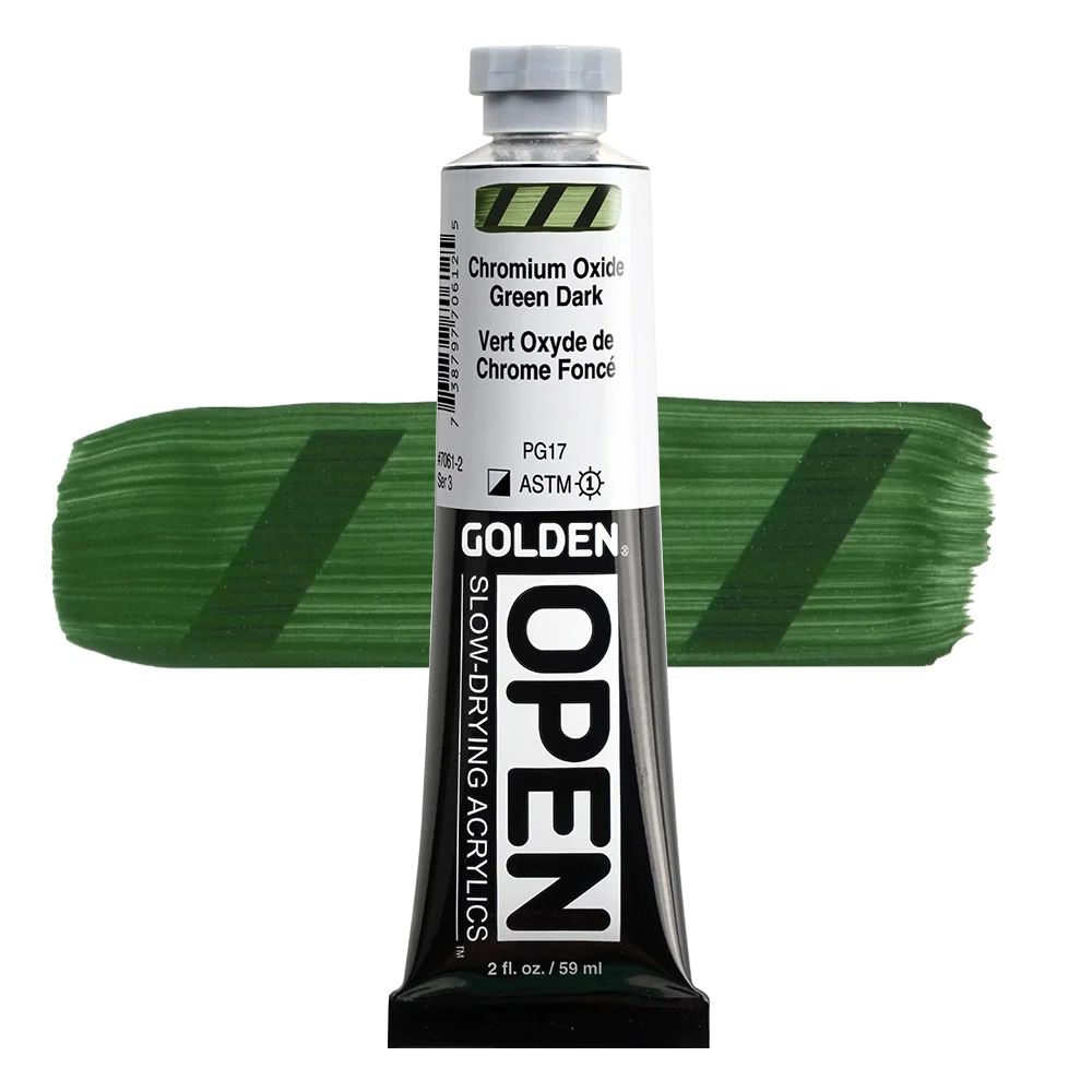 GOLDEN オープンアクリリックス 59ml 7061 クロミウムオキサイドグリーンダーク