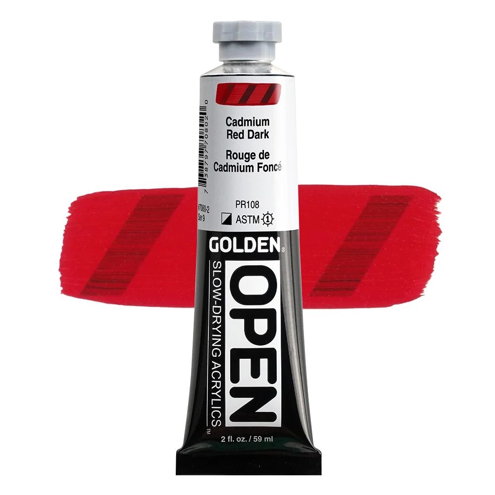 GOLDEN オープンアクリリックス 59ml 7080 カドミウムレッドダーク