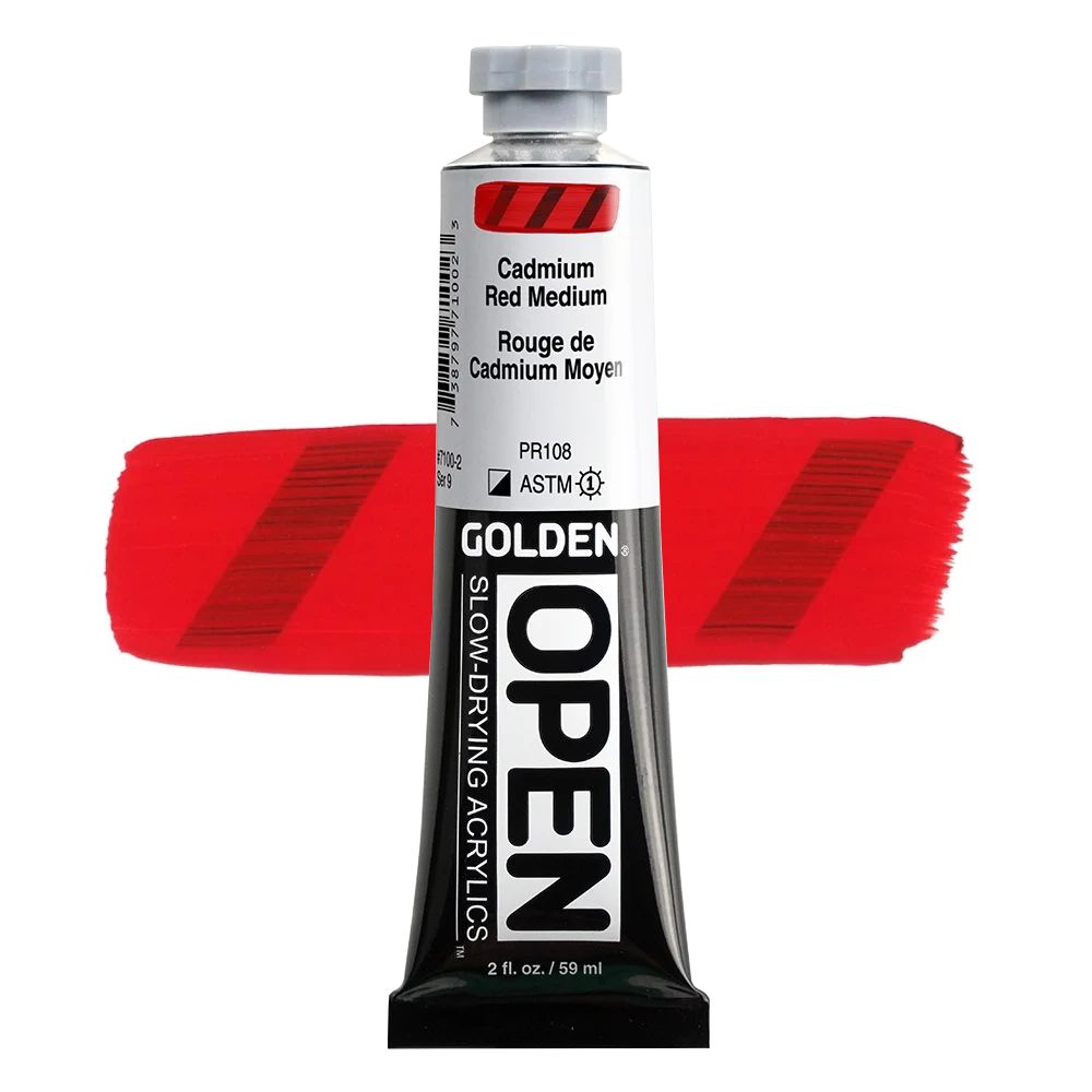 GOLDEN オープンアクリリックス 59ml 7100 カドミウムレッドミディアム