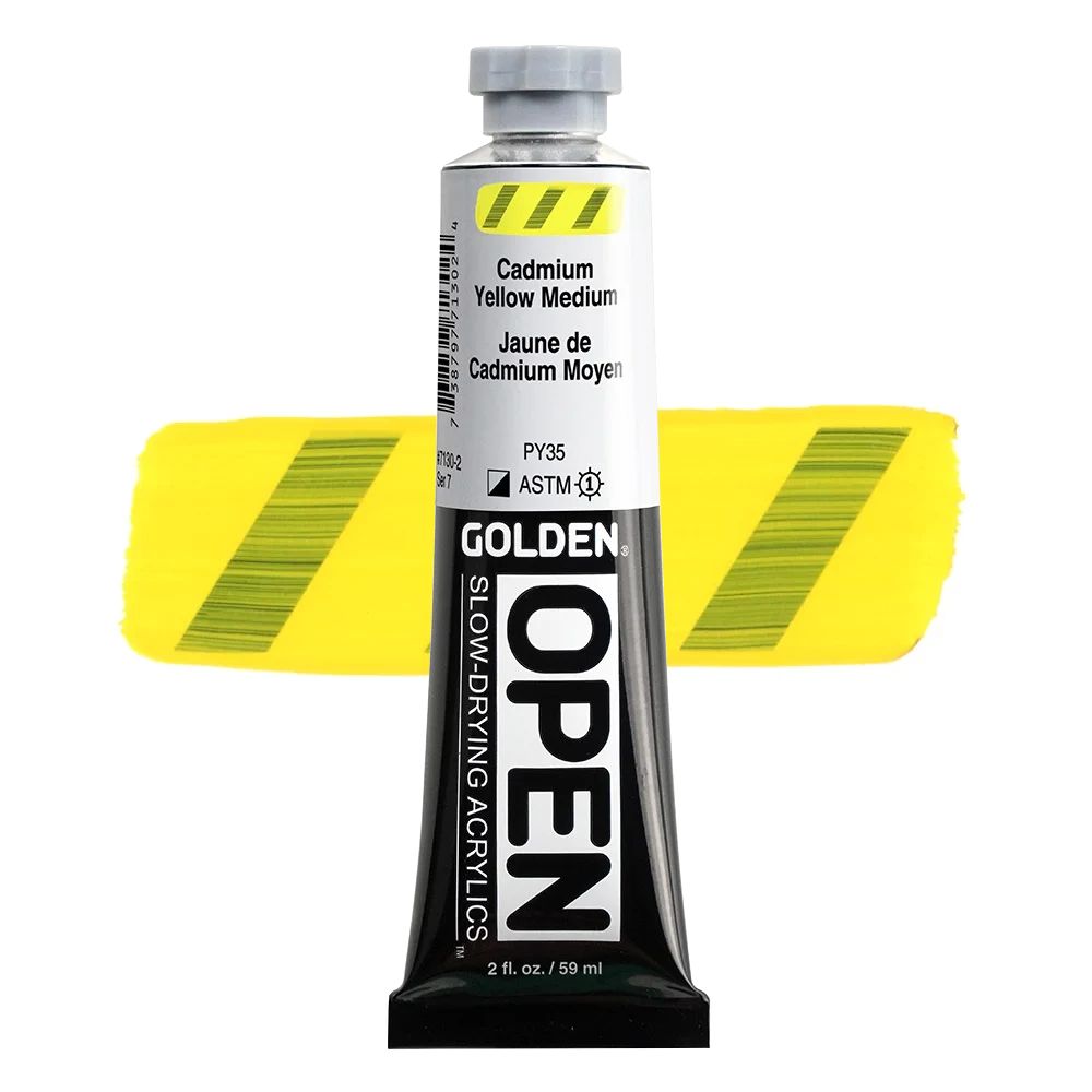 GOLDEN オープンアクリリックス 59ml 7130 カドミウムイエローミディアム
