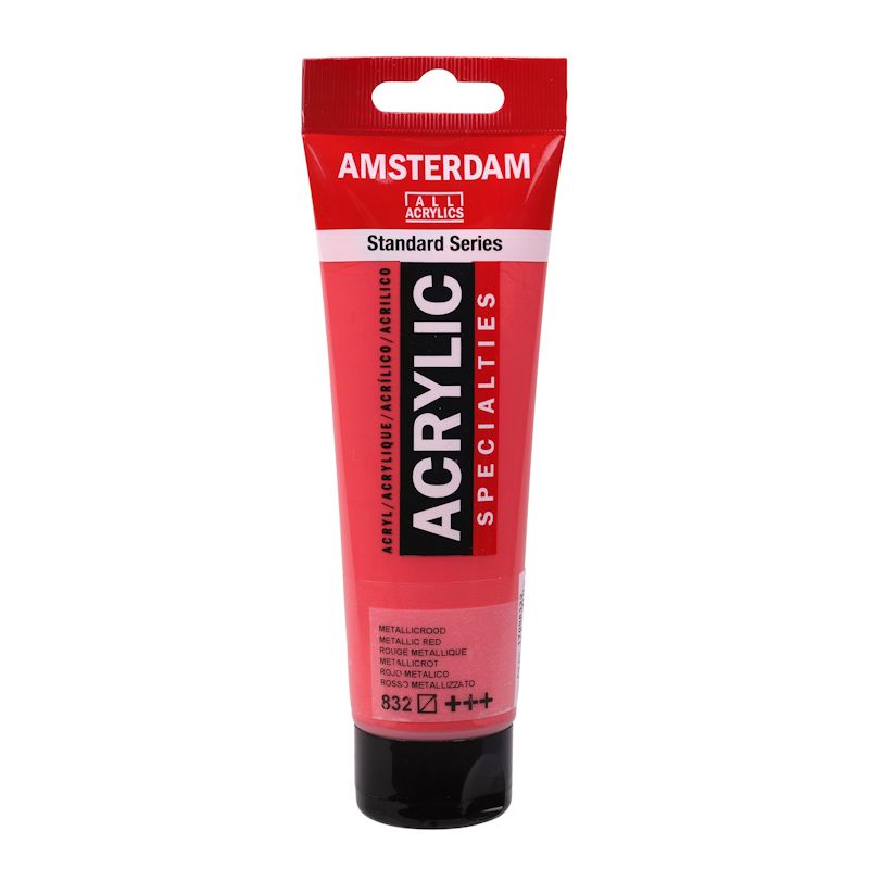 アムステルダムアクリリックカラー20ml #832 メタリックレッド