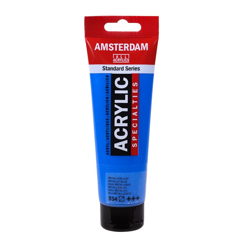 アムステルダムアクリリックカラー20ml #834 メタリックブルー