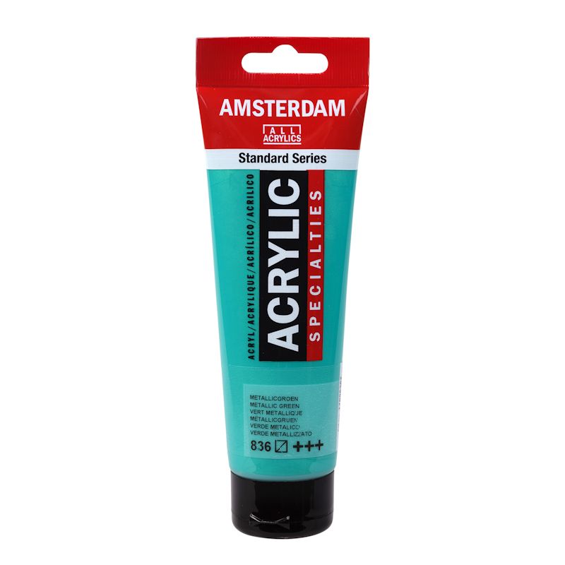 アムステルダムアクリリックカラー20ml #836 メタリックグリーン
