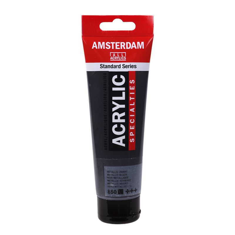 アムステルダムアクリリックカラー120ml #850 メタリックブラック