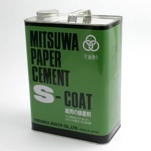 ミツワ ペーパーセメント Sコート (4L角缶)