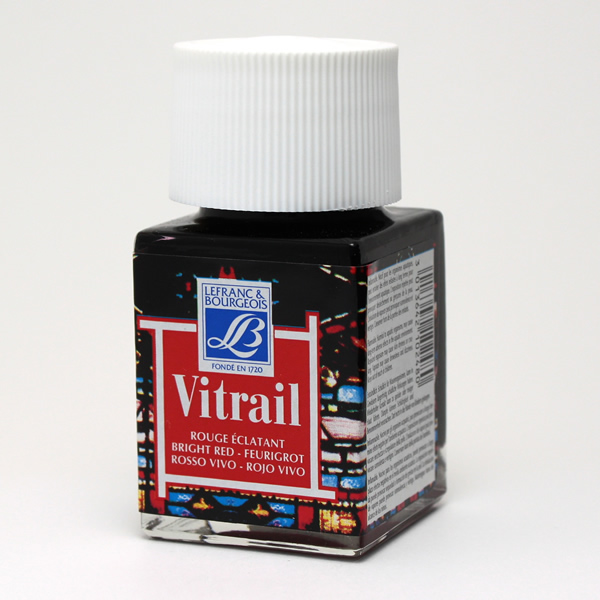 ガラス絵用透明絵具ヴィトレイル ブライトレッド (50ml)