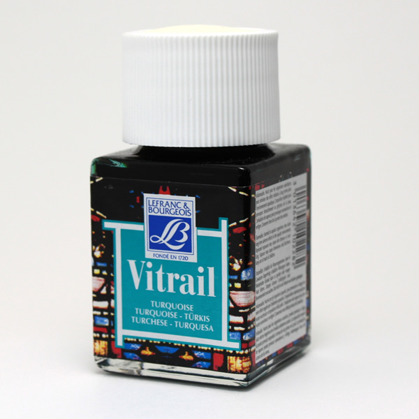 ガラス絵用透明絵具ヴィトレイル ターコイズブルー (50ml)