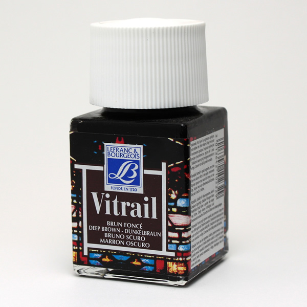 ガラス絵用透明絵具ヴィトレイル ディープブラウン (50ml)