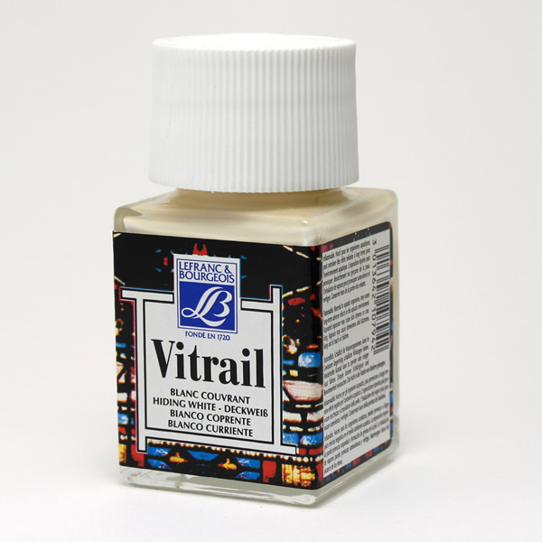 ガラス絵用透明絵具ヴィトレイル ハイディングホワイト (50ml)　