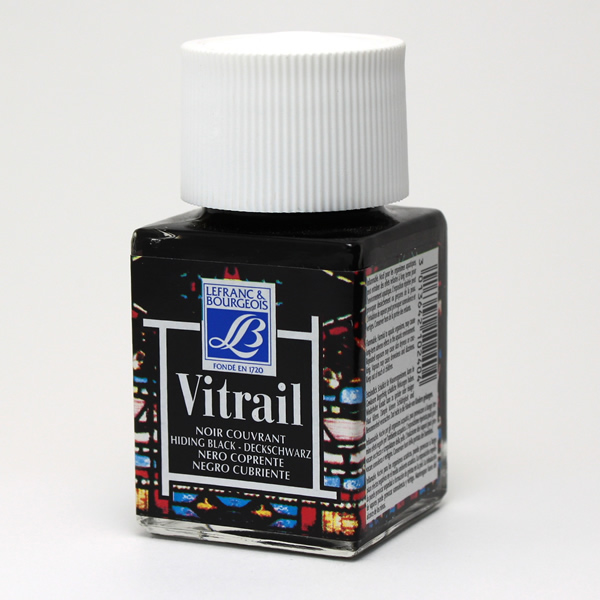 ガラス絵用透明絵具ヴィトレイル ハイディングブラック (50ml)