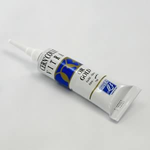 ガラス絵用透明絵具サーンカラー ゴールド (20ml)