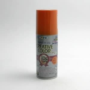 アサヒペン クリエイティブカラースプレー<ツヤあり> 64 オレンジ (100ml)