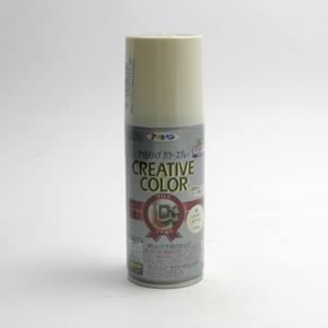 アサヒペン クリエイティブカラースプレー<ツヤあり> 80 ミルキーホワイト (100ml)