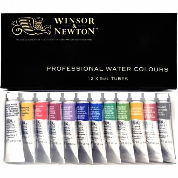 ウィンザー&ニュートン プロフェッショナルウォーターカラー 5ml 12色セット