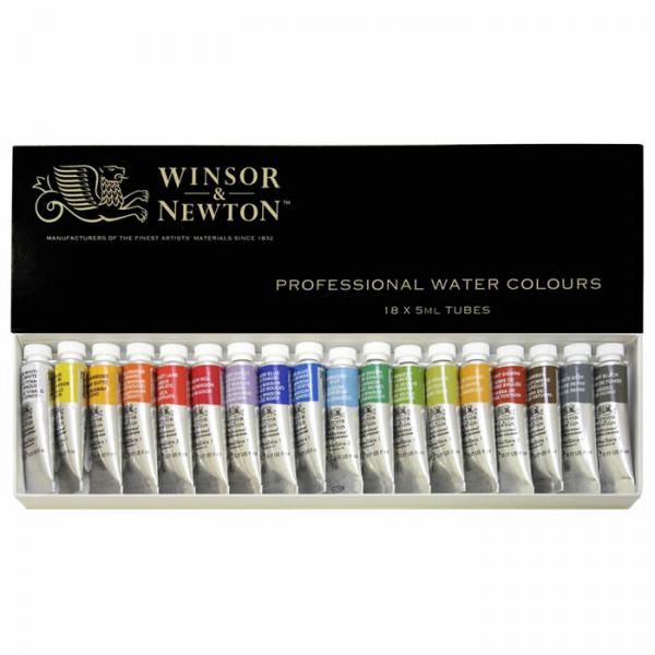 ウィンザー&ニュートン プロフェッショナルウォーターカラー 5ml 18色セット