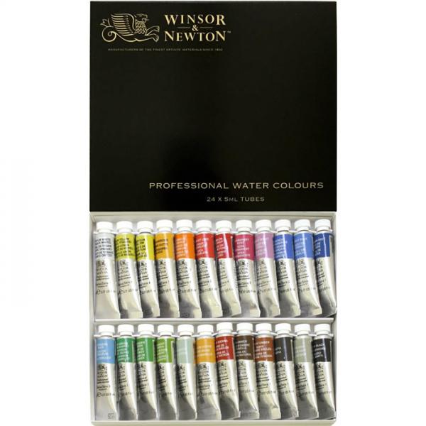 ウィンザー&ニュートン プロフェッショナルウォーターカラー 5ml 24色セット