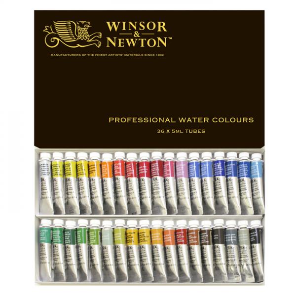 ウィンザー&ニュートン プロフェッショナルウォーターカラー 5ml 36色セット